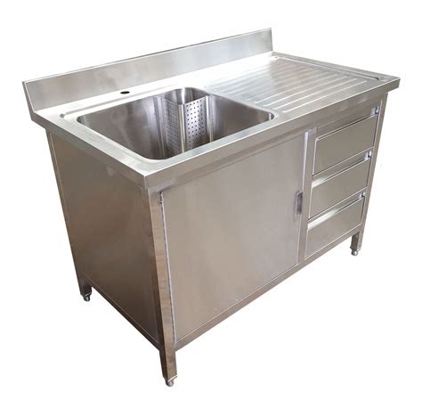 stainless steel cabinet with sink|stainless steel under counter cabinet.